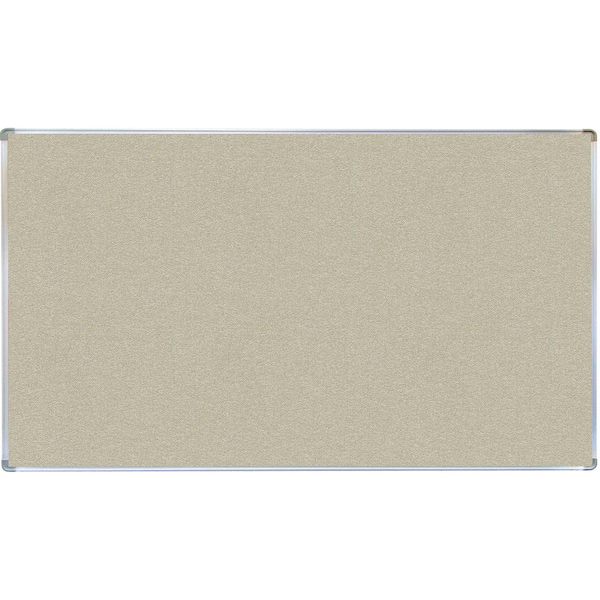 Aarco VIC Cork Bulletin Board with Euroframe Design 48"x96" Oyster Shell ERC4896206 - main